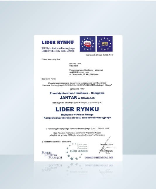 Zdjęcie - Nagroda dla firmy Jantar